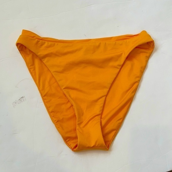 Becca By Rebecca Virtue Marigold yellow high waisted bikini bottoms L/XL NWT - Picture 1 of 5